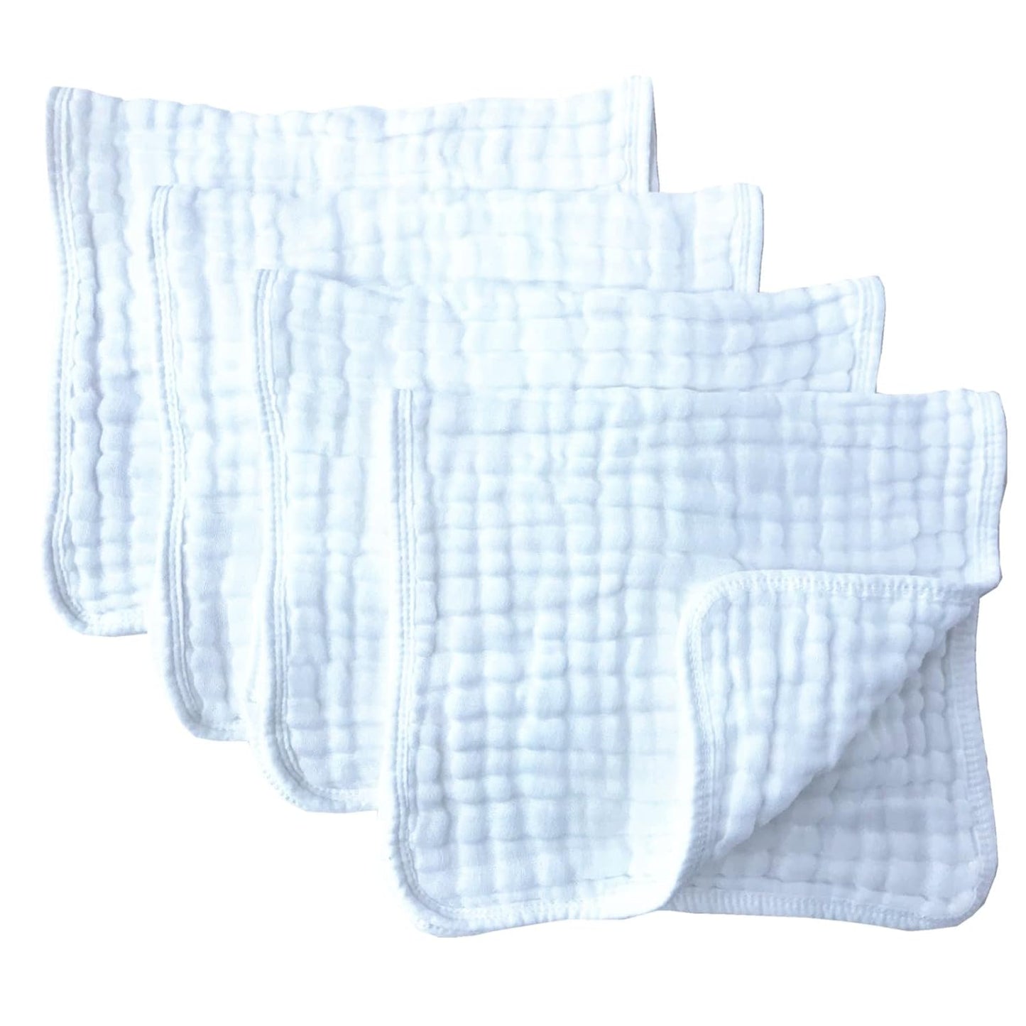 Muslin Burp Cloths with Single Design (set of 4)