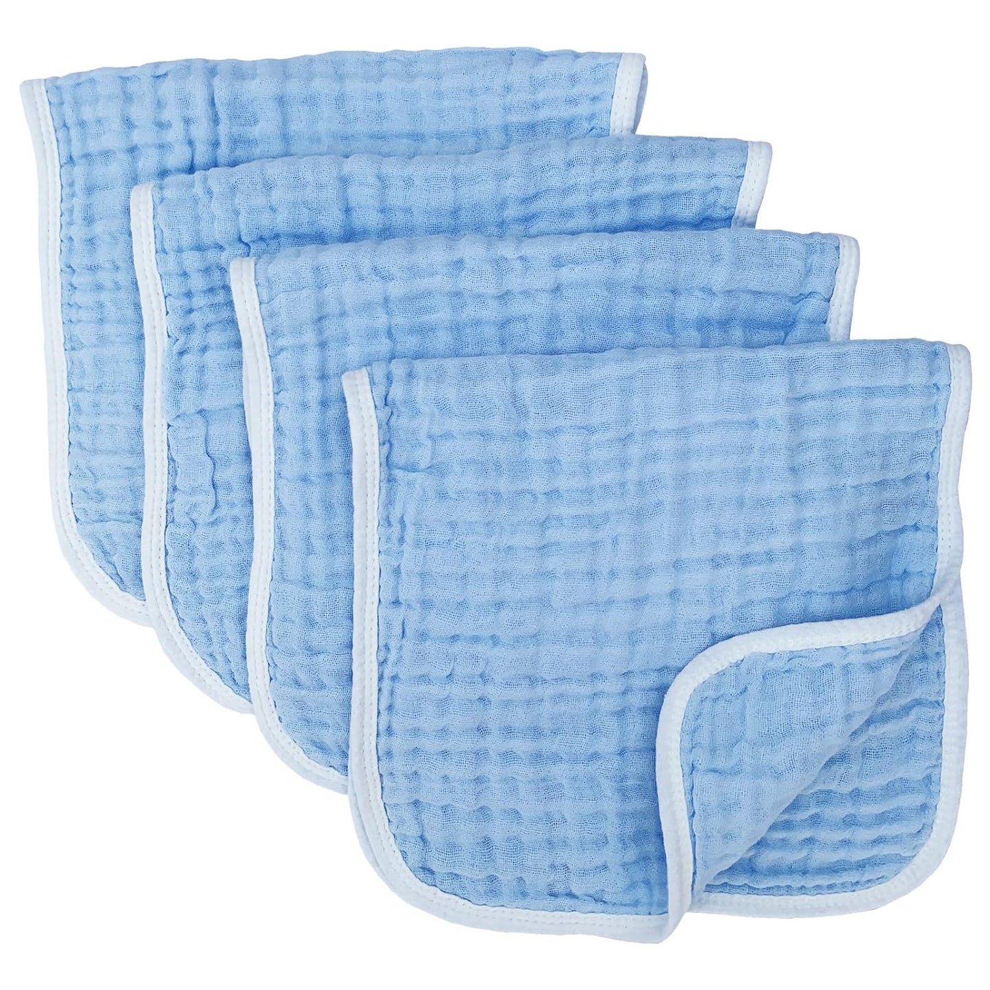 Muslin Burp Cloths with Single Design (set of 4)