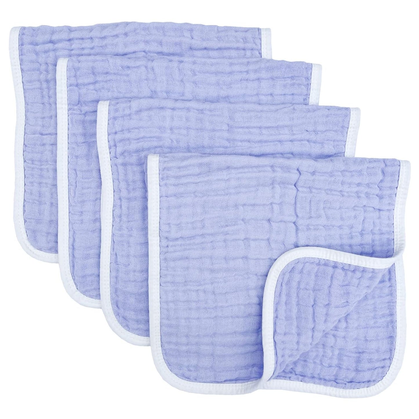 Muslin Burp Cloths with Single Design (set of 4)