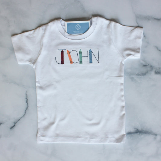 Crayon Font T-Shirt or Onesie