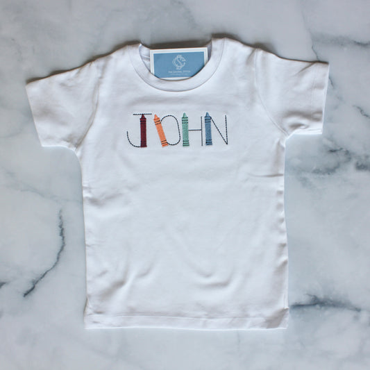 Crayon Font T-Shirt or Onesie
