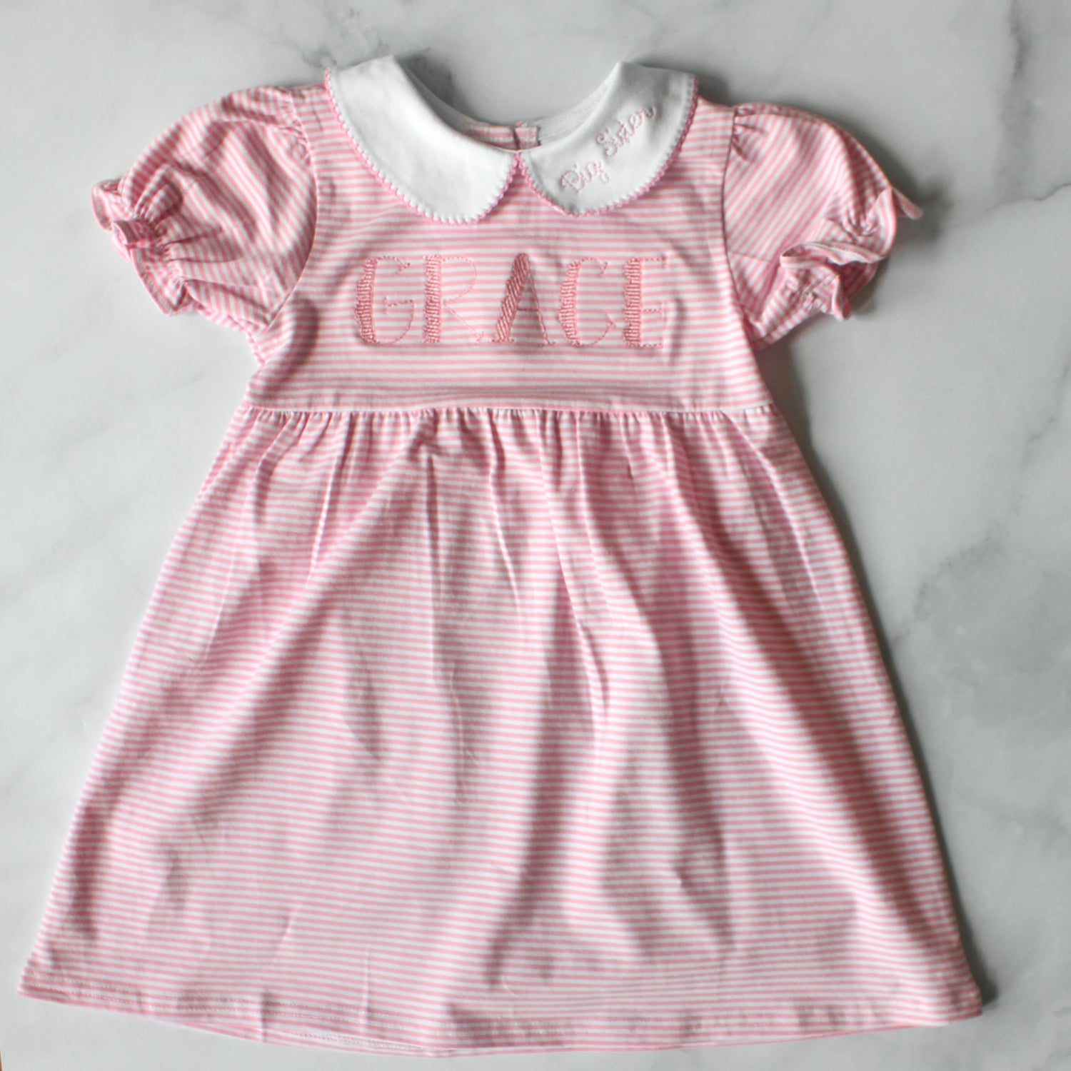 Knit Stripe Peter Pan Collar Dress The Central Stitch Knit Stripe Peter Pan Collar Dress The Central Stitch
