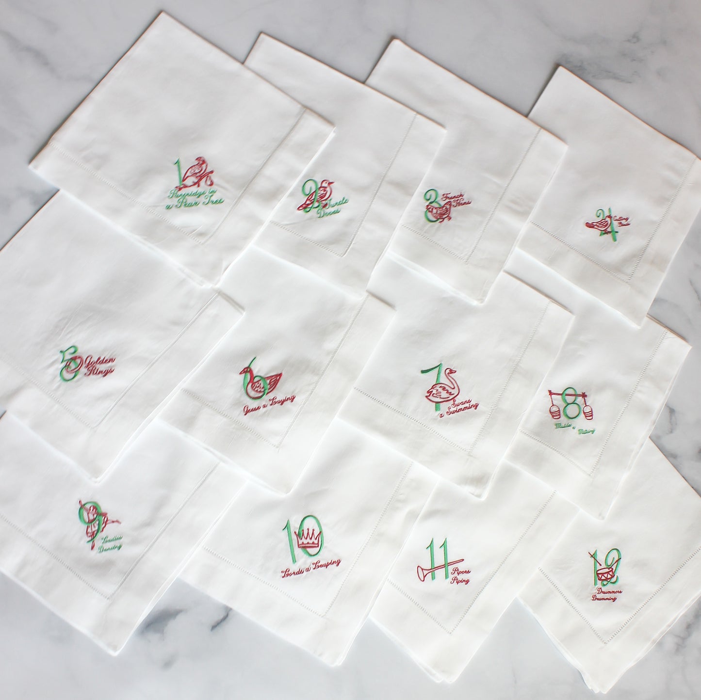 12 Days of Christmas Dinner Napkins