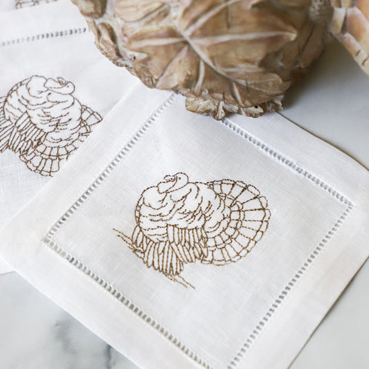 Thanksgiving Turkey Beverage Napkins (set of 4)