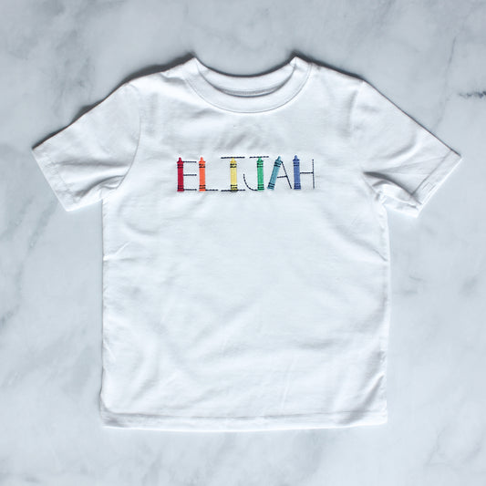 Crayon Font T-Shirt or Onesie