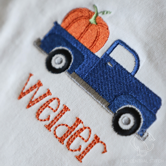 Pumpkin Truck Onesie, Shirt or Polo