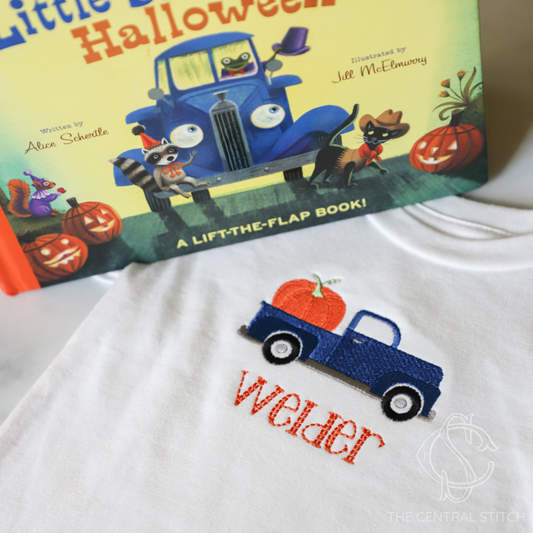 Pumpkin Truck Onesie, Shirt or Polo