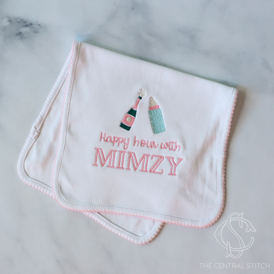 Picot Trim Burp Cloth