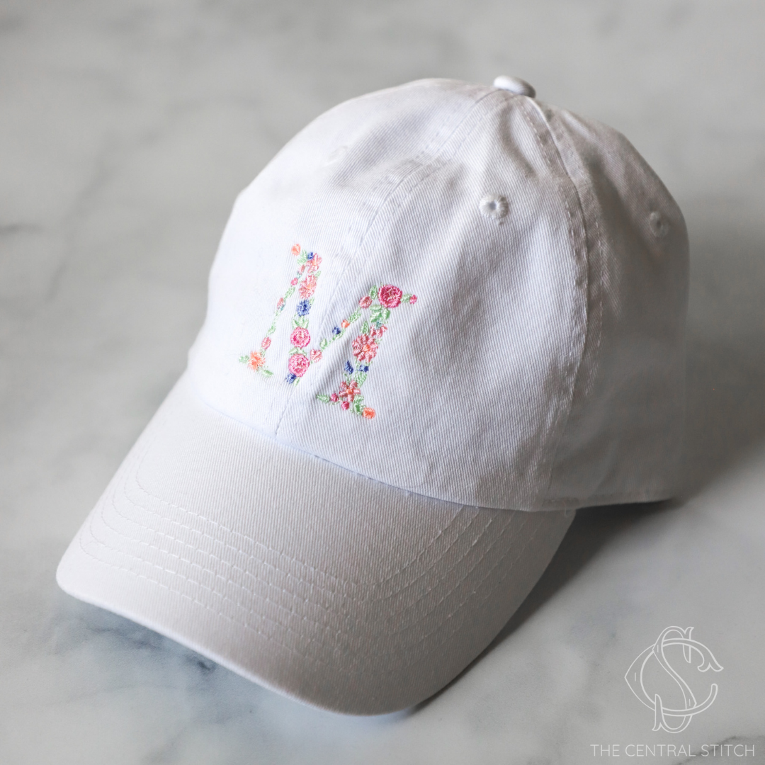 Floral Initial Hat